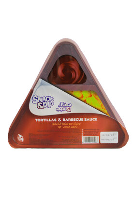 تورتيلز مع صلصة باربكيو سناك اند ديب 100 غ