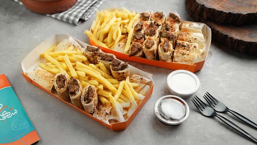 وجبة شاورما لحمة 6 اشخاص