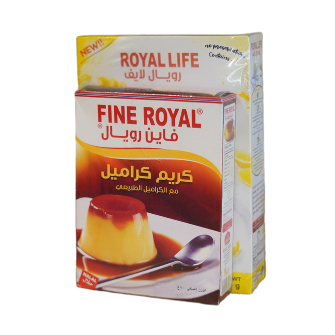 خليط رويال لايف ليمون بارز 365 غ + كريم كراميل فاين رويال 80 غ مجانا