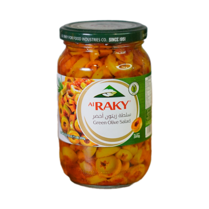 زيتون اخضر سلطة الراقي 350 غ