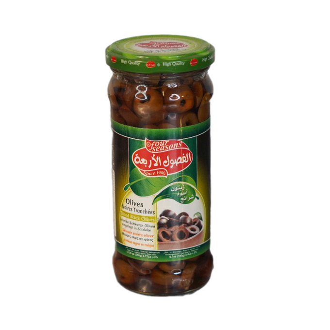 زيتون اسود شرائح الفصول الاربعة 350 غ