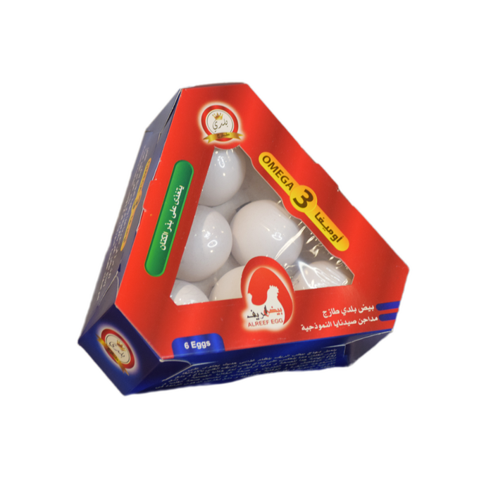 بيض الريف بلدي  مغلف 6 بيضة