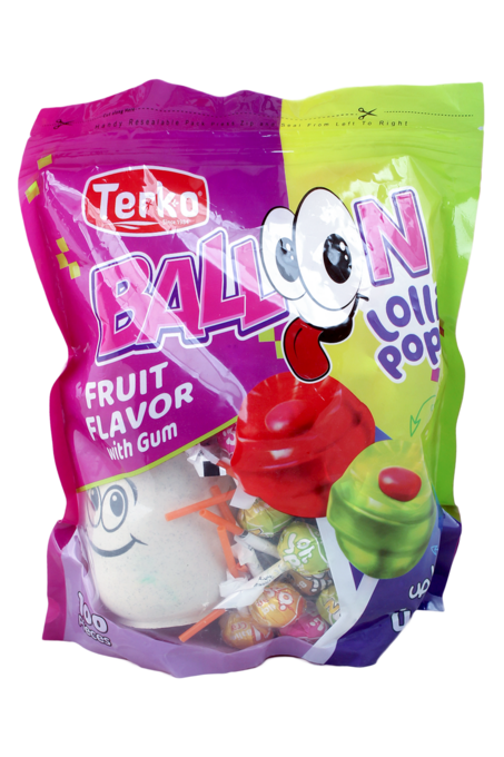 مصاص بالون كيس 100 قطعة مع كاسة هدية