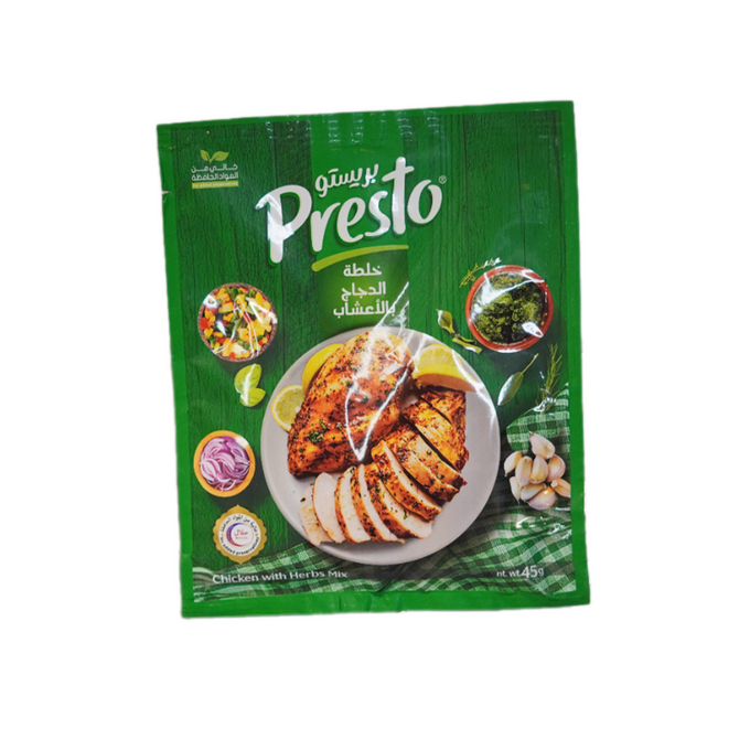 خلطة الدجاج بالاعشاب بريستو 45 غ