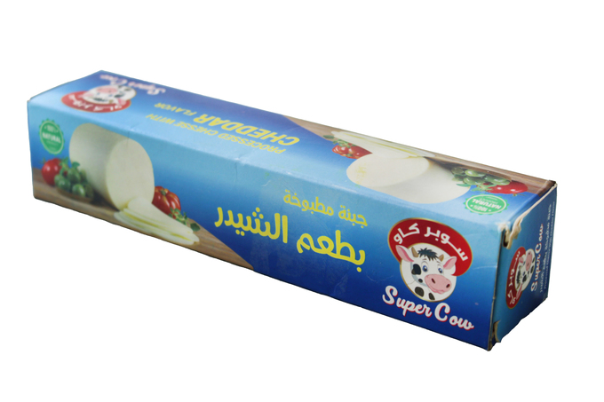 جبنة مطبوخة بطعم الشيدر سوبر كاو 600 غ