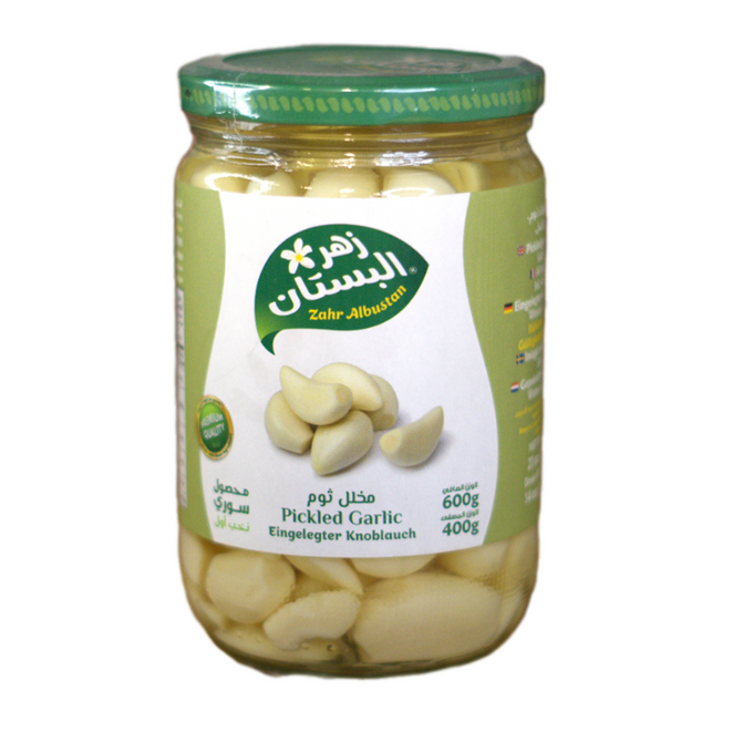 مخلل ثوم زهر البستان 600 غ زجاج