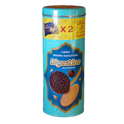 بسكويت دايجستف مغطس بالشوكولا علبة معدن 435غ