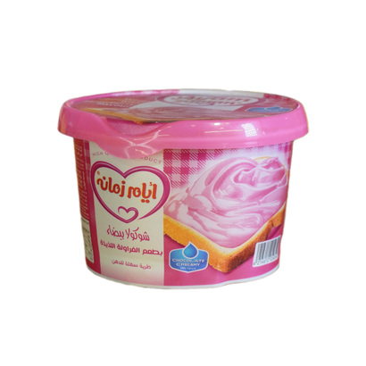 شوكولا سائلة بيضاء ايام زمان بنكهة الفريز 250 غ