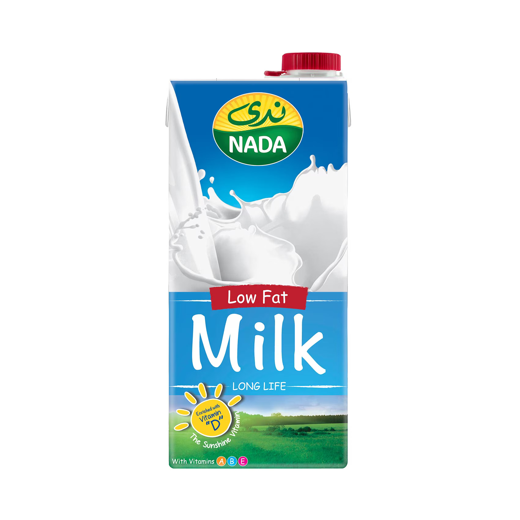 حليب منكه / كامل / قليل الدسم  ندى 1 لتر كرتون